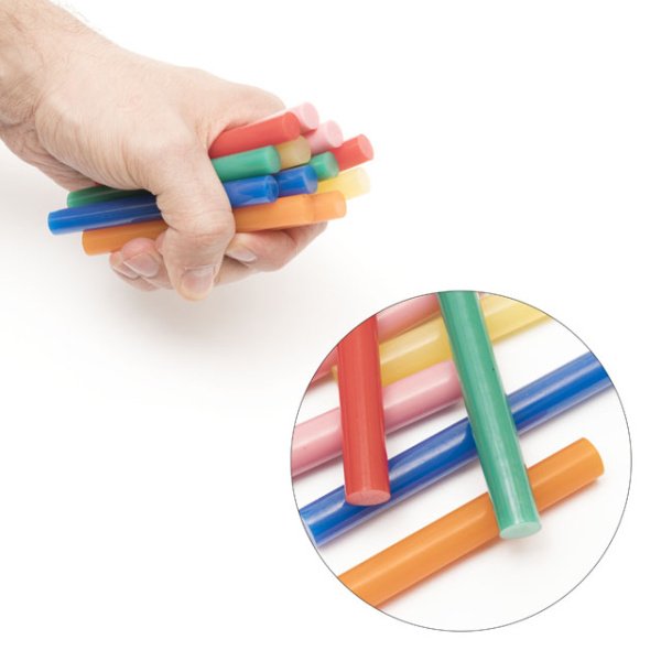 Комплект клейових стрижнів кольорових, 11,2×100 мм, 12 шт. INTERTOOL RT-1027