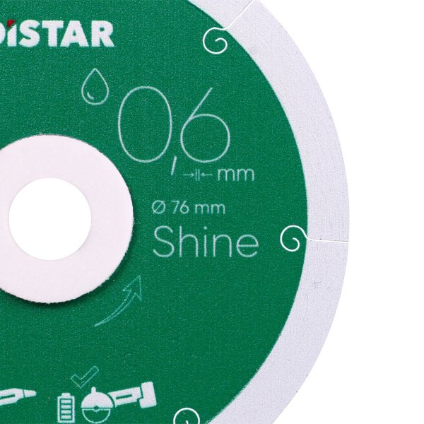 Круг алмазний вiдрiзний Distar 1A1R 76x0,6/0,5x6x10 Shine