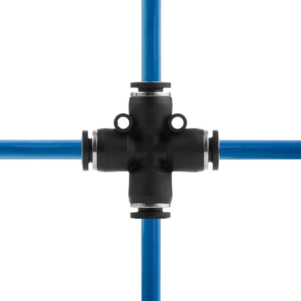 З'єднання цангове Х-образне для поліуретанових та ін. шлангів 6 мм INTERTOOL PT-2366