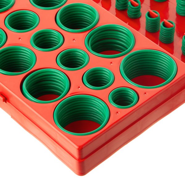 Комплект гумових ущільнювальних кілець, 419 од, зелені INTERTOOL AT-5419