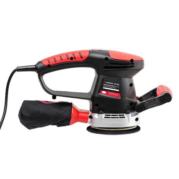 Шліфмашина эксцентрикова, 480 Вт, 4000-14000 об/хв, 125 мм, хід ексцентрика 2.3 мм INTERTOOL WT-0542