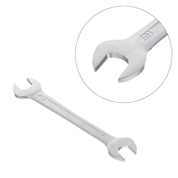 Ключ ріжковий, 21-23 мм, Cr-V, покриття: сатин-хром, DIN3110, STORM INTERTOOL XT-1121