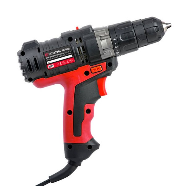 Дриль-шурупокрут електричний 420 Вт, 0-500/0-1800 об/хв., 0.8-10 мм, макс. крутний момент 20 Нм INTERTOOL WT-0104
