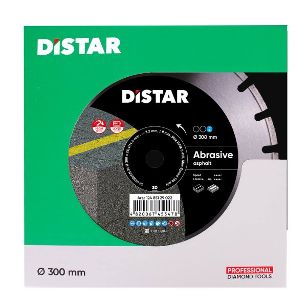 Круг алмазний вiдрiзний Distar 1A1RSS/C1N-W 300x2,8/1,8x25,4-11,5-18-ARP 40x2,8x6+3 R145 Bestseller Abrasive