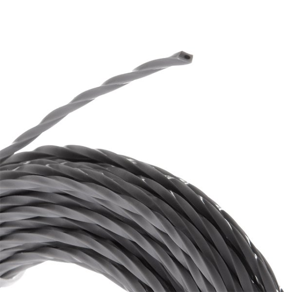 Лiска для тримера "квадрат" кручена армована, 2.4 мм x 15 м INTERTOOL DT-2328
