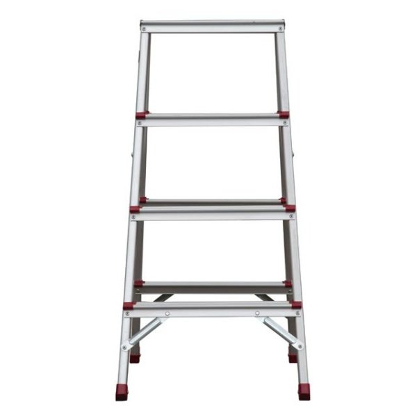 Стрем'янка алюмінієва двостороння 4 сходинки, висота 880 мм INTERTOOL LT-1104