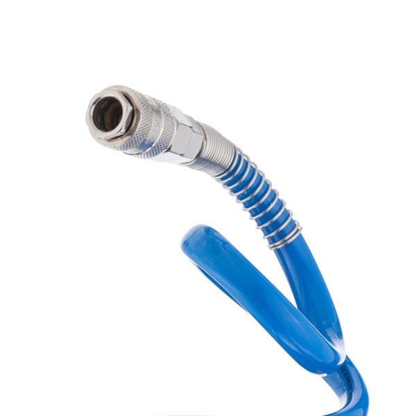 Шланг спіральний поліуретановий 8×12 мм, 5 м, зі швидкороз'ємними з'єднаннями INTERTOOL PT-1715