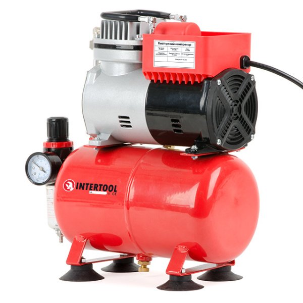 Компресор безмасляний 3 л, 0,3 кВт, 220 В, 3,2атм, 45л / хв INTERTOOL PT-0001
