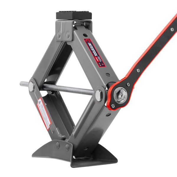 Домкрат механічний ромбоподібний, 2 т, з тріскачкою, гумовий упор, 110-400 мм INTERTOOL GT0185