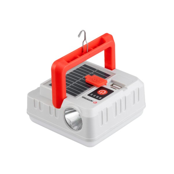 Ліхтар кемпінговий, 1 LED + 28 SMD, 300 лм, сонячна панель, PowerBank INTERTOOL LB-0216