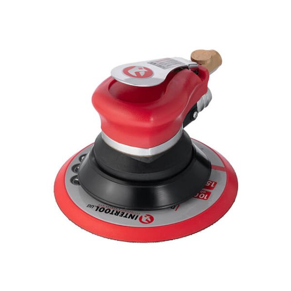 Шліфмашина пневматична ексцентрикова 150 мм, до 6,3 атм, 9000 об/хв, 340 л/хв INTERTOOL PT-1007