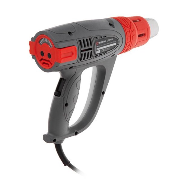 Фен технiчний, 2000 Вт, 3 режими, 60-600 °С, 300-500 л/хв. INTERTOOL DT-2420