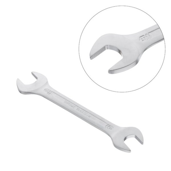 Ключ ріжковий 24-27 мм CrV, покриття сатин-хром PROF DIN3113 INTERTOOL XT-1124