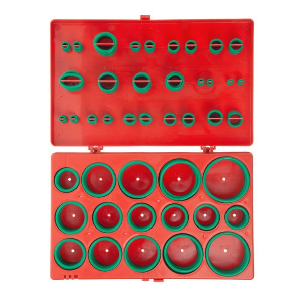 Комплект гумових ущільнювальних кілець, 419 од, зелені INTERTOOL AT-5419