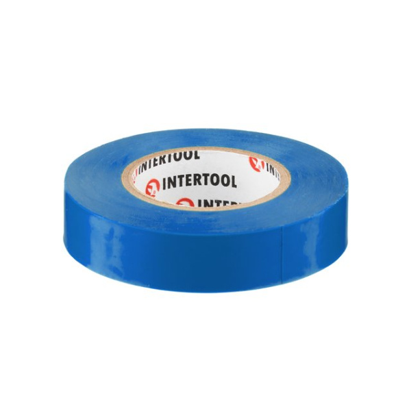 Стрічка ізоляційна 0.15ммx17ммx20м синя (упак 10 шт) INTERTOOL IT-0020