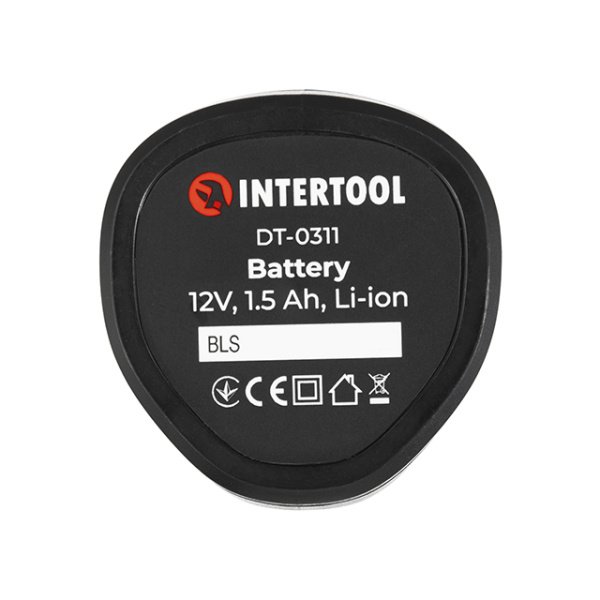 Акумулятор 12 В, Li-Ion, 1,5 Аг, для дриля-шурупокрута DT-0310/DT-0314 INTERTOOL DT-0311