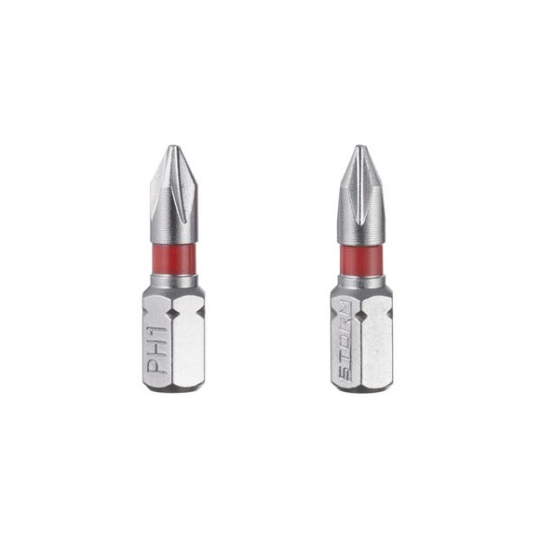 Комплект викруткових насадок PH1 1/4" * 25 мм, S2, уп. 2 од., STORM INTERTOOL VT-0217