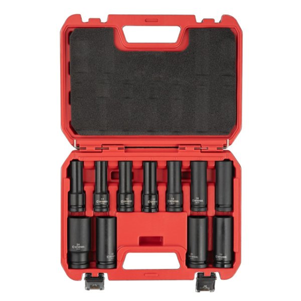 Набір головок ударних подовжених 1/2", 11 од., 10-24 мм, Cr-Mo, STORM INTERTOOL ET-8505