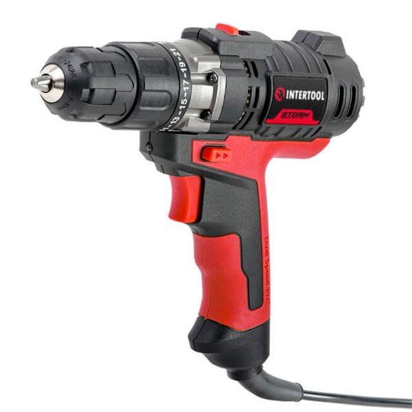 Дриль-шурупокрут електричний 420 Вт, 0-500/0-1800 об/хв., 0.8-10 мм, макс. крутний момент 20 Нм INTERTOOL WT-0104