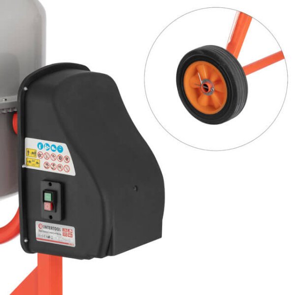 Бетонозмішувач, 0,65 кВт, 160 л, 24-29 об/хв INTERTOOL DT-9160