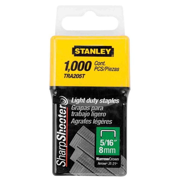 Скоби тип А висотою 8 мм, для степлера ручного Light Duty, в упаковці 1000 шт STANLEY 1-TRA205T