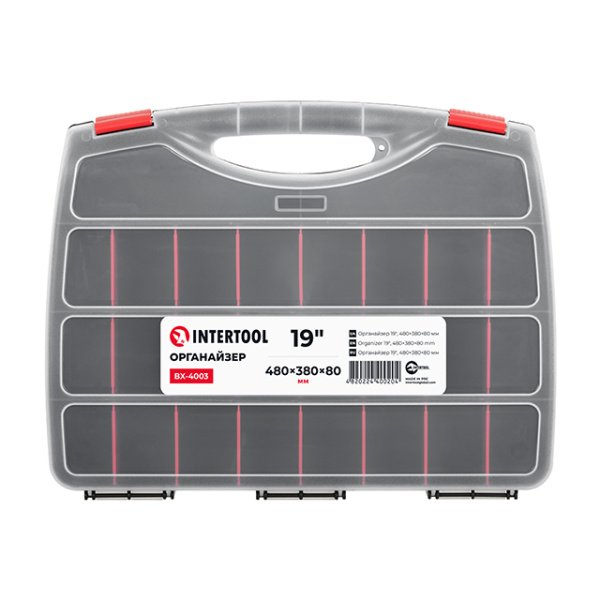 Органайзер 19" 480x380x80 мм INTERTOOL BX-4003