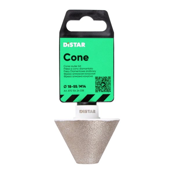 Фреза алмазна Distar конусна Cone 18-55/M14 с