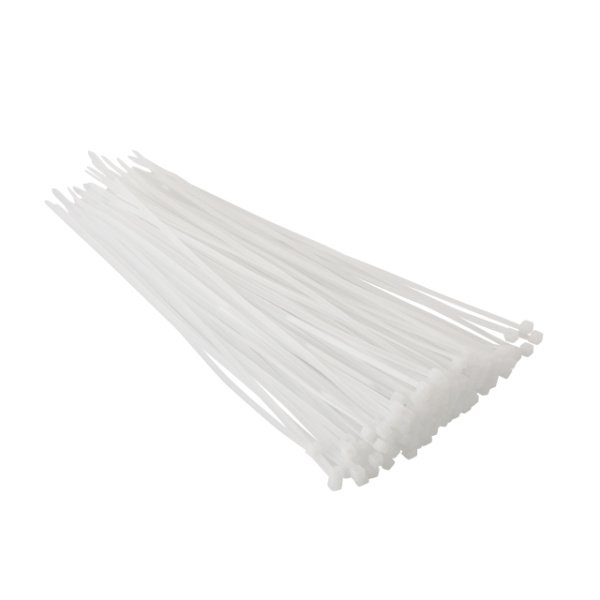 Хомут пластиковий, 2,5×200 мм, 100 шт/упак, білий INTERTOOL TC-2520