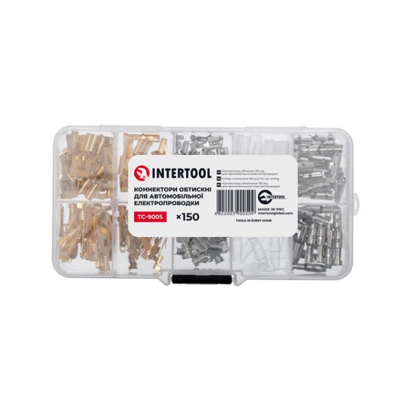 Коннектори обтискні, 150 шт., для автомобільної електропроводки INTERTOOL TC-9005