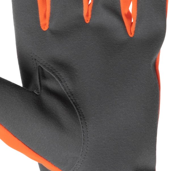 Рукавичка шкіряна комбінована з еко-шкіри та флуоресцентної помаранчевої тканини 10" INTERTOOL SP-0173
