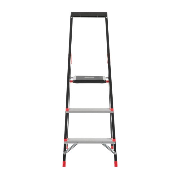 Драбина 3 сходинки, лоток для інвентарю, сталевий профіль, висота верхньої сходинки 630мм, 409х667х1132мм, 150кг INTERTOOL LT-0053