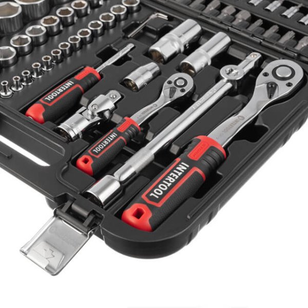 Набір інструментів 1/2" & 1/4", 94 од., Cr-V INTERTOOL ET-8094