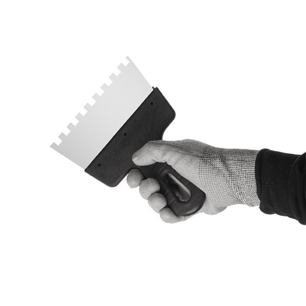 Шпатель із нержавіючої сталі, 150 мм, зуб: 8×8 мм INTERTOOL KT-2158