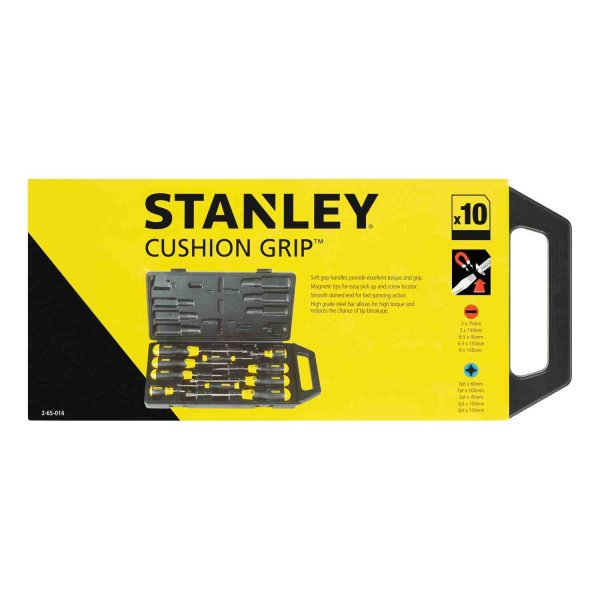 Набір з десяти викруток CushionGrip STANLEY 2-65-014
