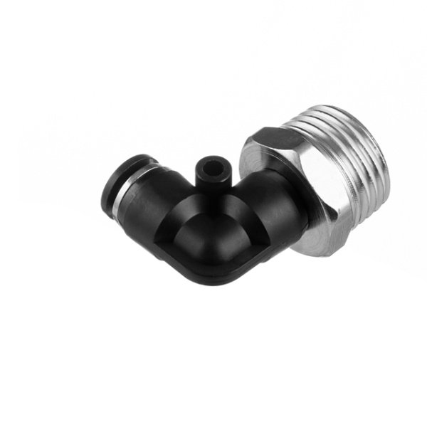 З'єднання цангове L-образне для поліуретанових та ін. шлангів 8 мм, 1/2" зовнішня різьба INTERTOOL PT-2342