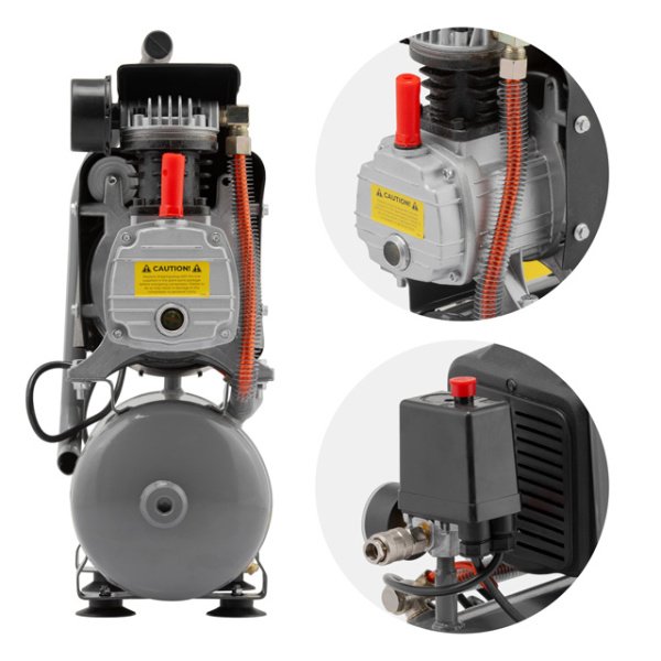 Компресор 9 л, 0.75 кВт, 220 В, 8 aтм, 160 л/хвил INTERTOOL PT-0002