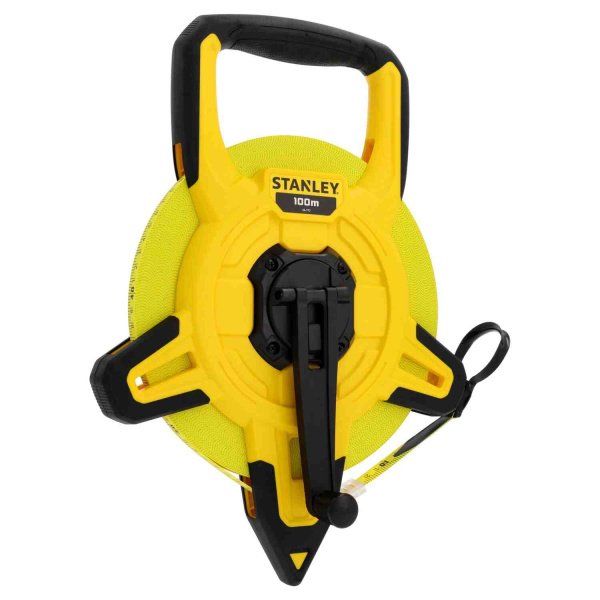 Рулетка вимірювальна PowerWinder Fiberglass довжиною 100 м, шириною 12.7 мм, стрічка зі скловолокном STANLEY 2-34-777