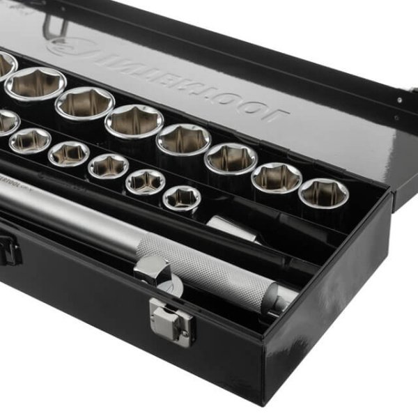 Набір інструментів STORM, 3/4", Cr-V, 21 од., головки: 19-50 мм INTERTOOL ET-8321