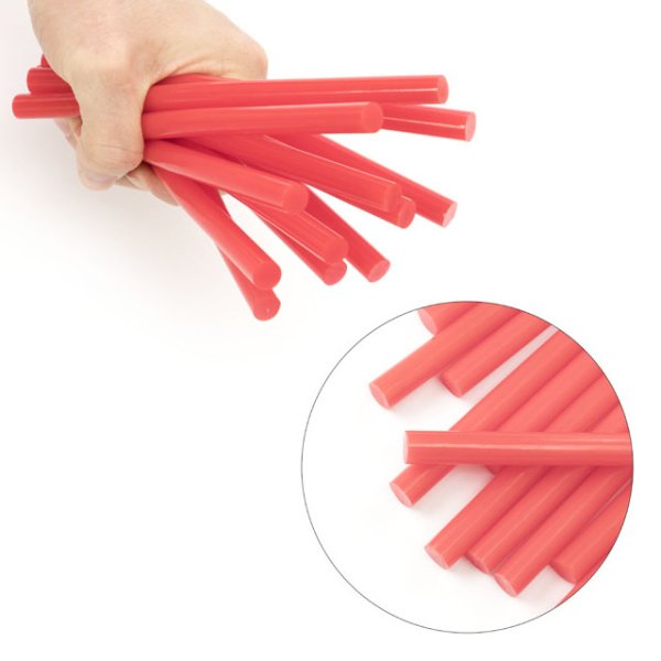 Комплект клейових стрижнів червоних, 11,2×200 мм, 12 шт. INTERTOOL RT-1042