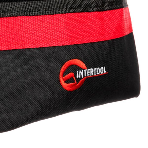 Сумка поясна слюсарно-будівельна, 3 кишені, поліестер INTERTOOL SP-1014