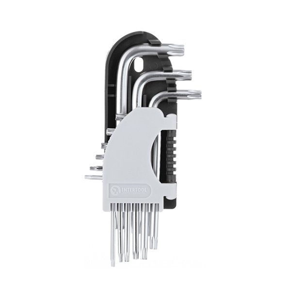 Набір ключів Г-подібних TORX, 9 шт., Т10-Т50, S2, STORM INTERTOOL HT-1821