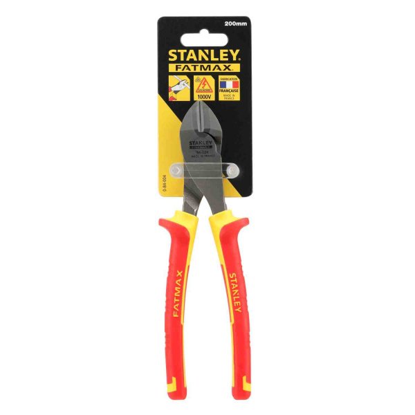 Кусачки MaxSteel VDE 1000V діагональні ізольовані довжиною 195 мм STANLEY 0-84-004