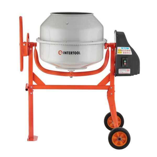 Бетонозмішувач 550 Вт, 125 л, 24-29 об/хв. INTERTOOL DT-9120