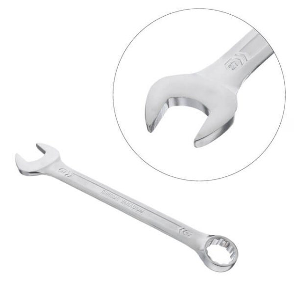 Ключ комбінований 27 мм, CrV, покриття Сатин-хром PROF DIN3113 INTERTOOL XT-1027