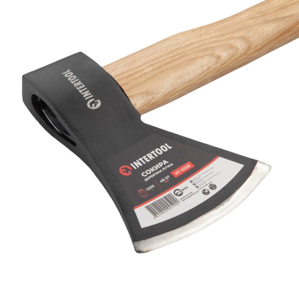 Сокира 1200 г, ручка пекан, 48-57 HRC INTERTOOL HT-0259