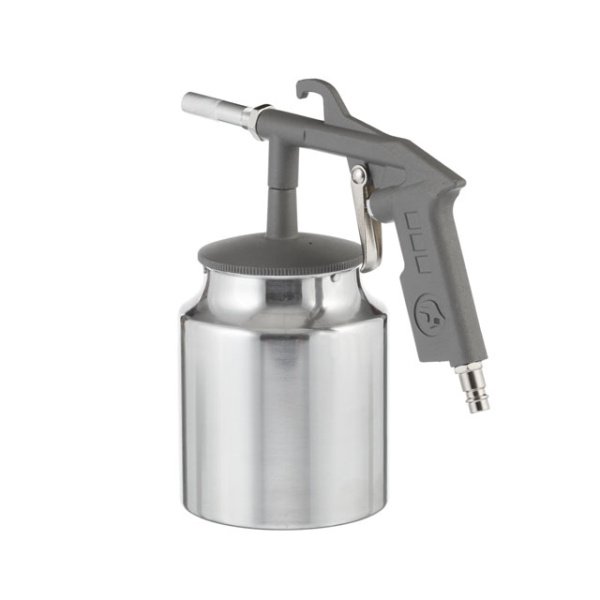 Пістолет піскоструминний форсунка 6 мм, нижня подача піску, бачок 1000 мл, метал, 8 атм INTERTOOL PT-0705