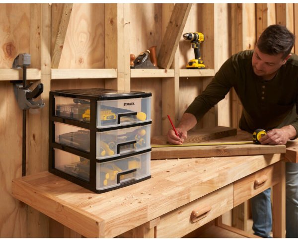 Органайзер вертикальний з трьома висувними відділеннями STANLEY STST40712-1