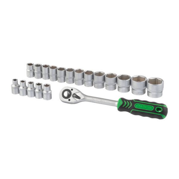 Набір шестигранних головок з тріскачкою, 1/2", 19 од. (8-32 мм) INTERTOOL ET-6019