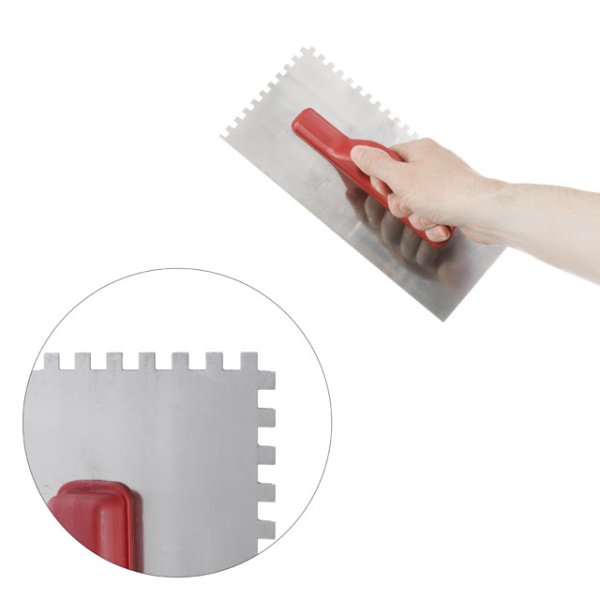 Тертка сталева, оцинкована, 280×130 мм, зуб: 6×6 мм INTERTOOL KT-0005