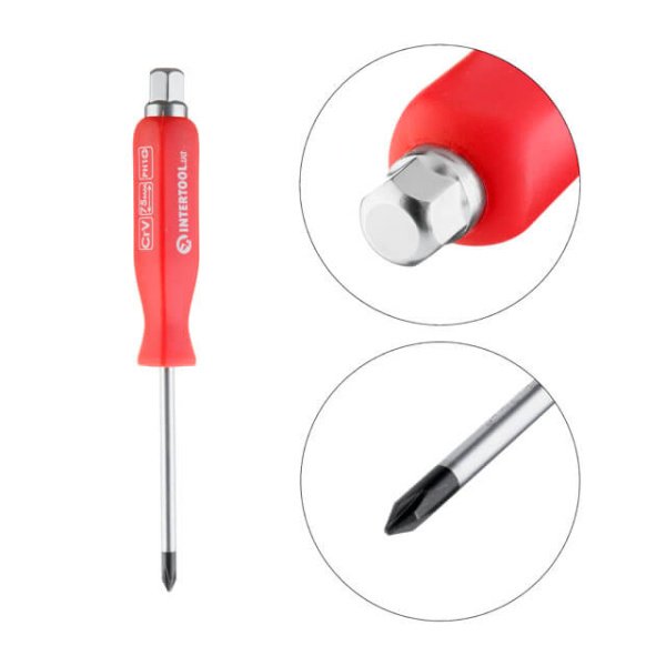 Викрутка ударна PH 1 * 75 мм CrV INTERTOOL HT-0486